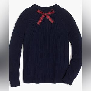 J.Crew Mercantile Navy Bow Sweater XXS Preppy Classic Merino Blend